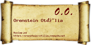 Orenstein Otília névjegykártya